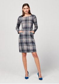 Knitted checkered dress