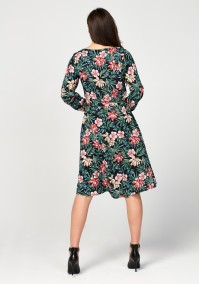 Dress with tropical pattern