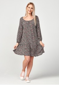 Loose dress with flowers