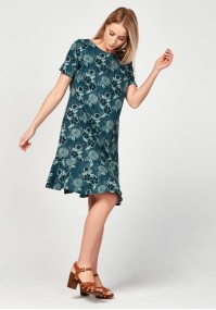 Linen dress with flowers