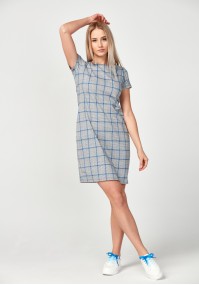 Simple blue checkered dress
