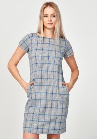 Simple blue checkered dress