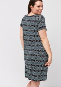 Simple dress with green pattern