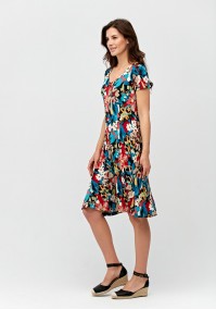 Tapered waist colorful dress