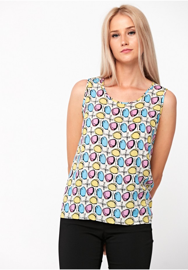 Blouse with circles