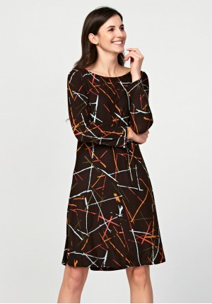 Dress with colorful pattern