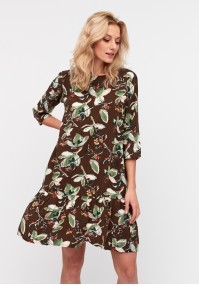Dress with leaves