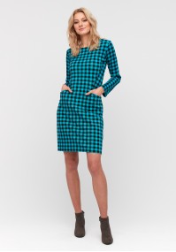 Fitted checkered dress