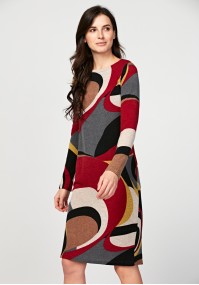 Simple dress with geometrical pattern