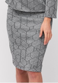 Fitted grey skirt