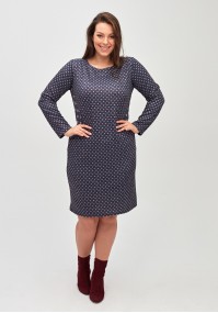 Navy blue dress with dots
