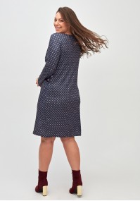Navy blue dress with dots