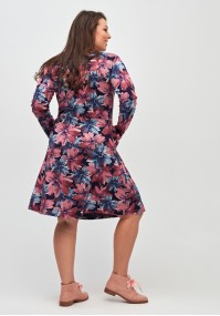 Flared dress with flowers