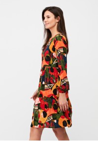Trapezoidal colorful dress