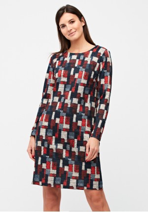 Dress with colorful squares