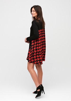 Dress with houndstooth
