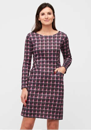 Pink checked dress