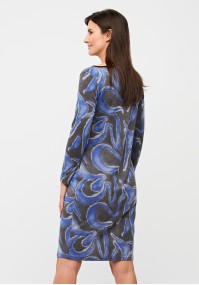 Dress with blue pattern