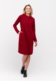 Red furry dress