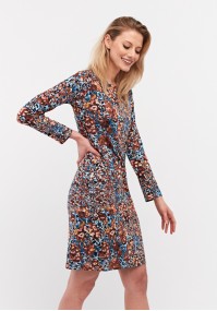 Dress with blue patterns