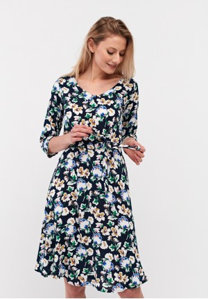 Tied floral dress