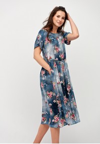 Shaded dress with roses