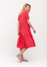 Coral airy dress
