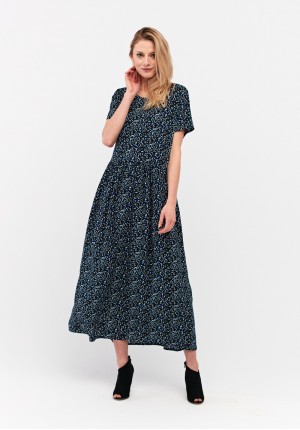 Midi dress with small flowers