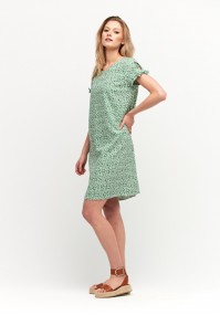 Linen dress with tiny flowers