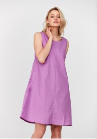 Lilac linen dress