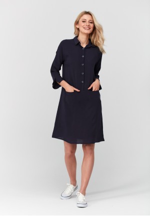 Navy blue simple dress