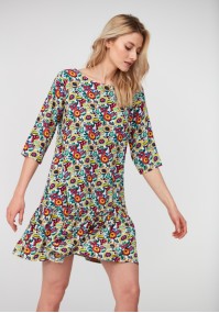 Colorful dress with a floral pattern