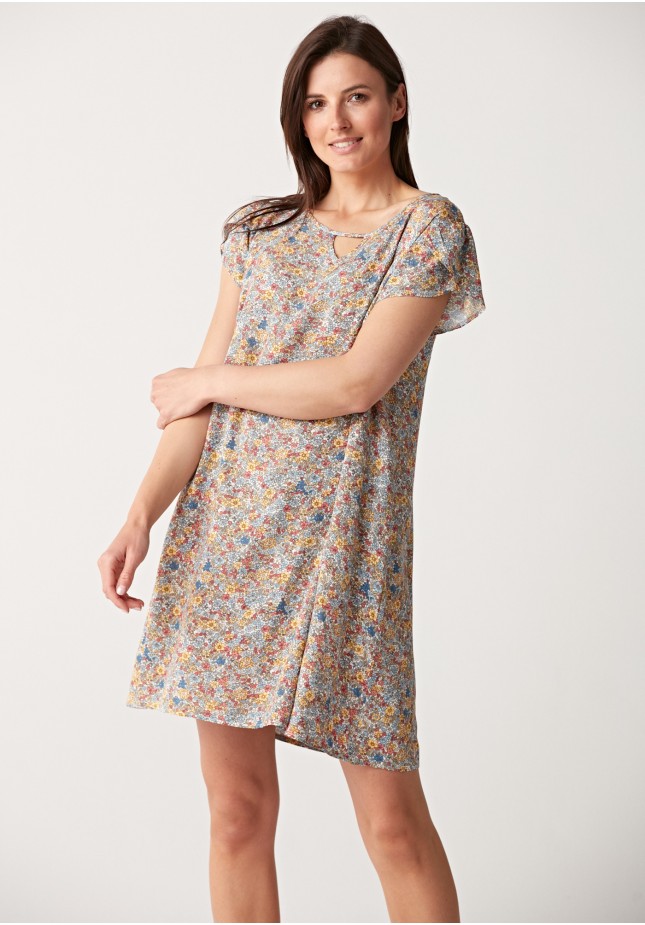 Dress with colorful flowers