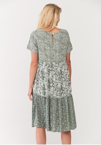 A cut dress with small flowers