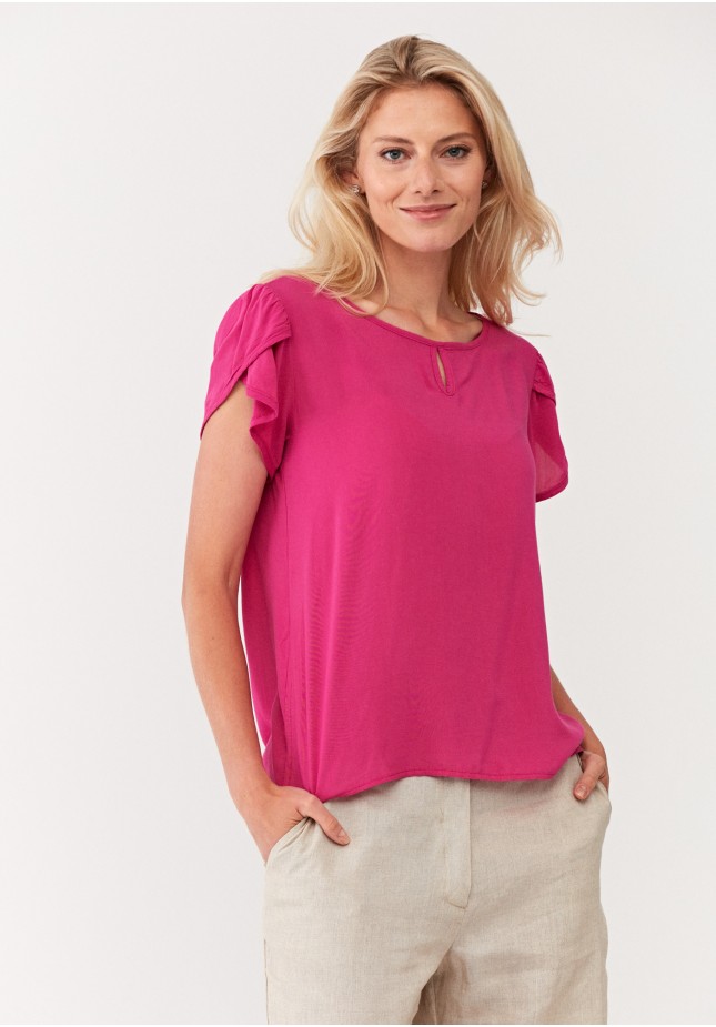 Różowa wiskozowa bluzka