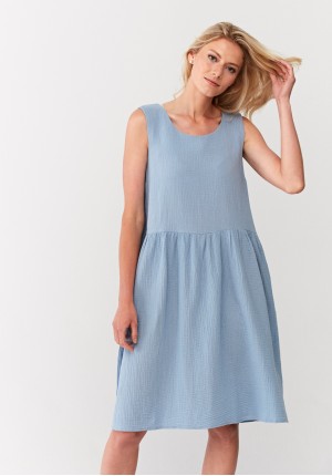 Blue cut dress