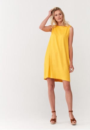 Żółta luźna sukienka