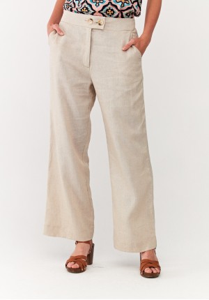 Wide linen pants