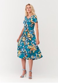 Blue dress with flower print
