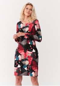 Fitted dress with patterns