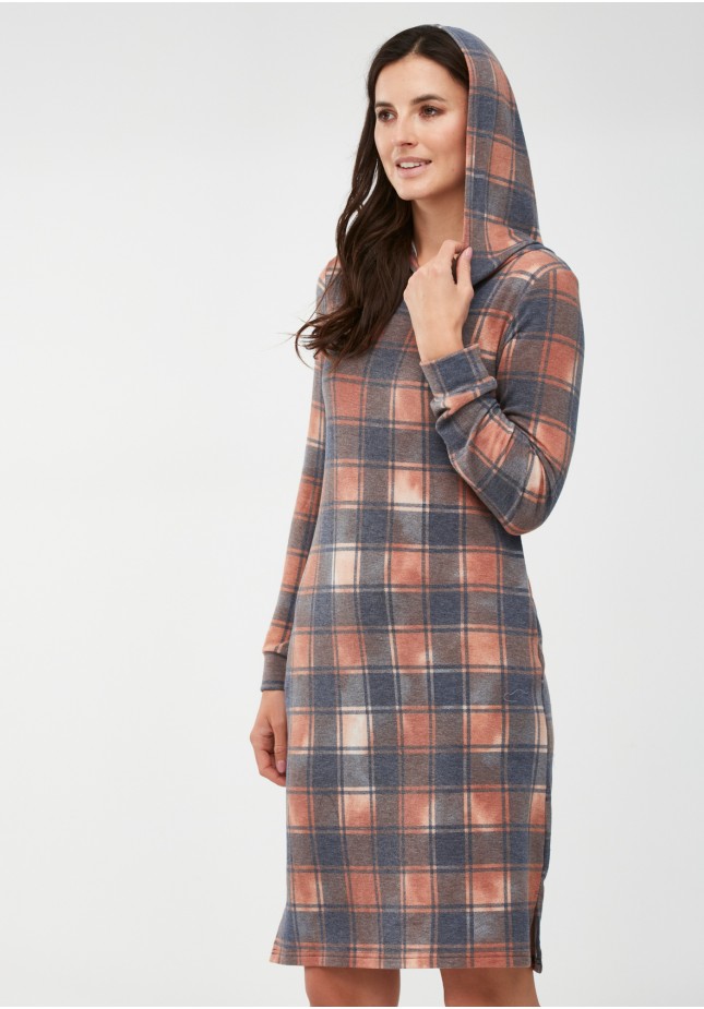 Comfortable dress with a hood