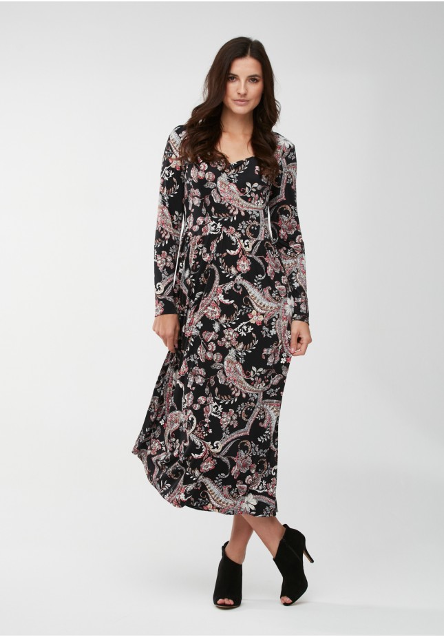 Maxi dress with floristic pattern