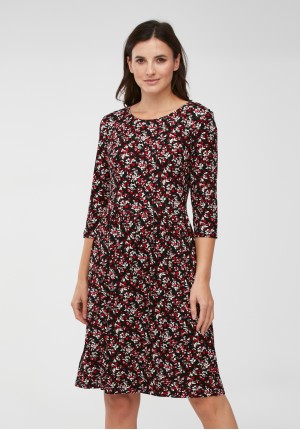 Dress with red and white flowers