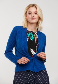 Niebieski wiązany sweter