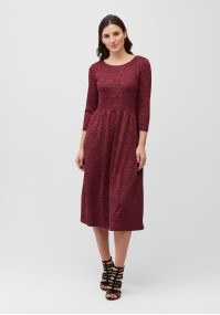 Midi burgundy dress