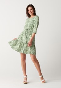 Tied dress with frill