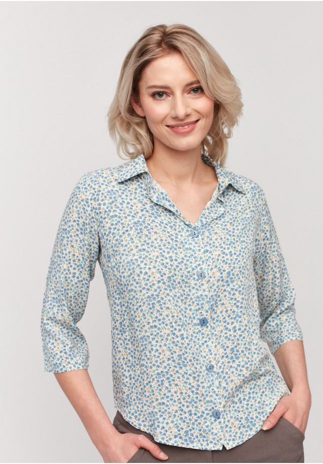 Bright shirt with small flowers