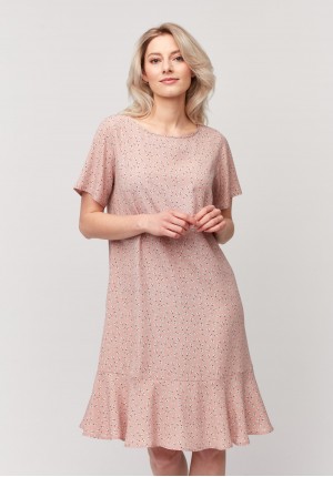 Ligth pink dress with a frill