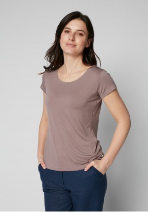 Brown top with short sleeves