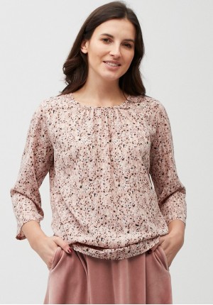 Pink blouse with 3/4 sleeves